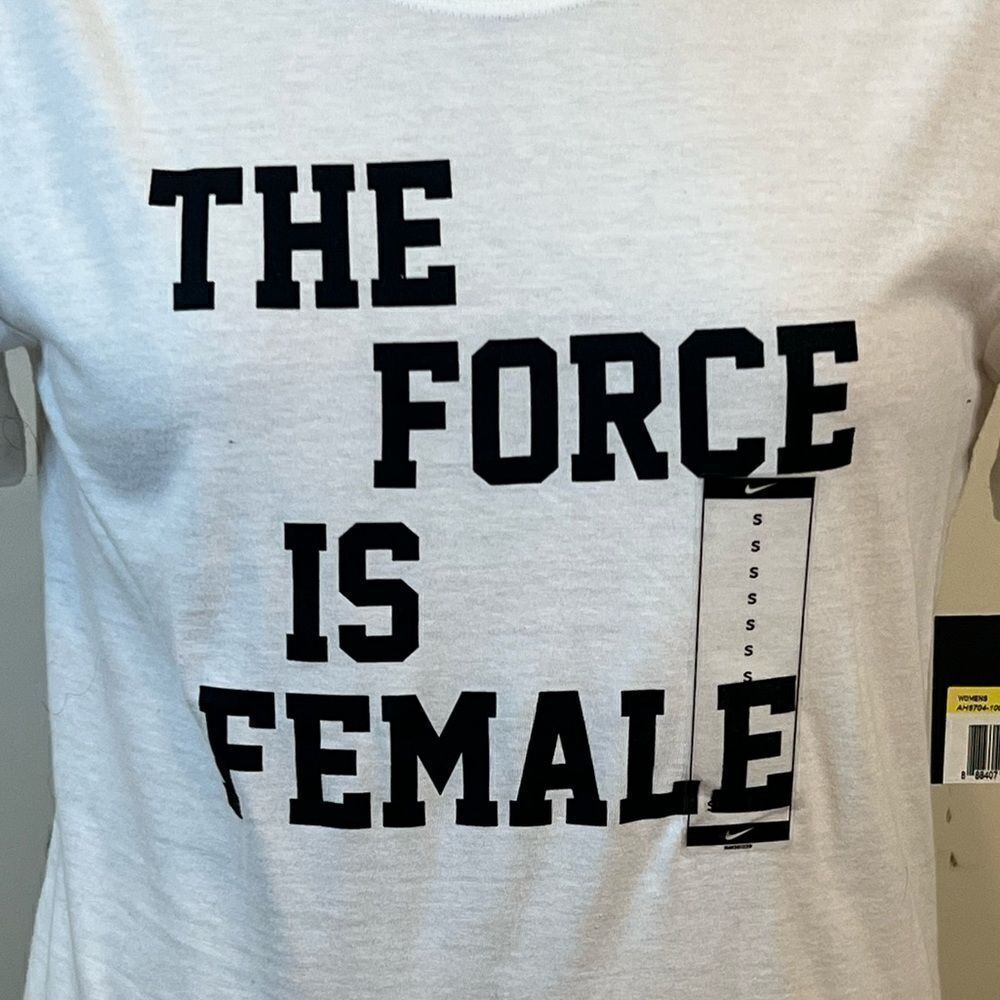 NWT NIKE "The Force is Female" T-Shirt - Size Small
